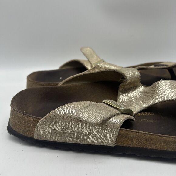 Birkenstock Sandals Womens 41 Papillion Gizeh Glitter Flip Flops‎ - Picture 4 of 14